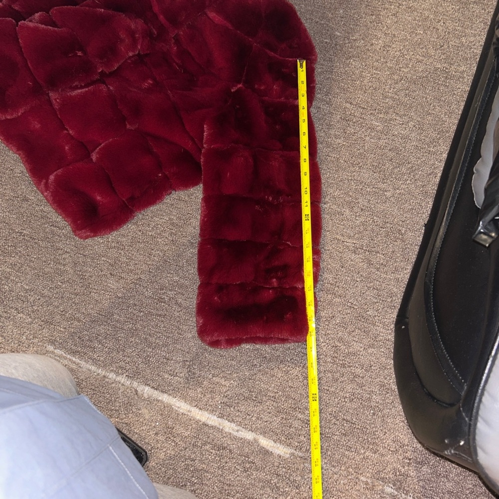 Michael kors Luxurious Faux Fur womens XL Jacket - Deep Red - Picture 4 of 7